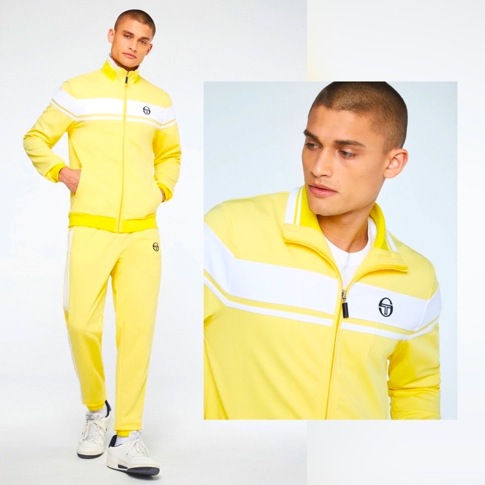Men’s Sergio Tacchini Lemon | White Casual Tracksuit NWT